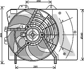 EACLIMA 33V55017 - Ventilator, radiator aaoparts.ro