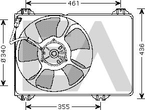 EACLIMA 33V69006 - Ventilator, radiator aaoparts.ro