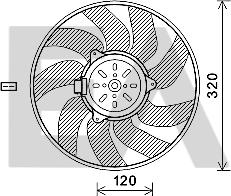 EACLIMA 33V62004 - Ventilator, radiator aaoparts.ro