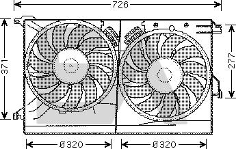 EACLIMA 33V62002 - Ventilator, radiator aaoparts.ro