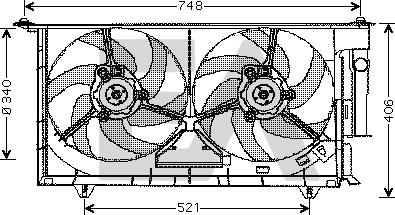 EACLIMA 33V10010 - Ventilator, radiator aaoparts.ro