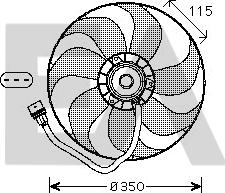 EACLIMA 33V77017 - Ventilator, radiator aaoparts.ro