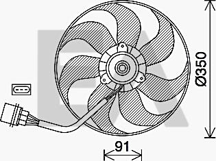 EACLIMA 33V77036 - Ventilator, radiator aaoparts.ro