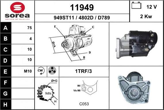 EAI 11949 - Starter aaoparts.ro