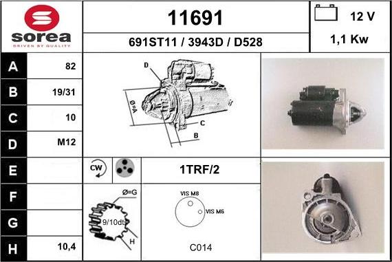 EAI 11691 - Starter aaoparts.ro