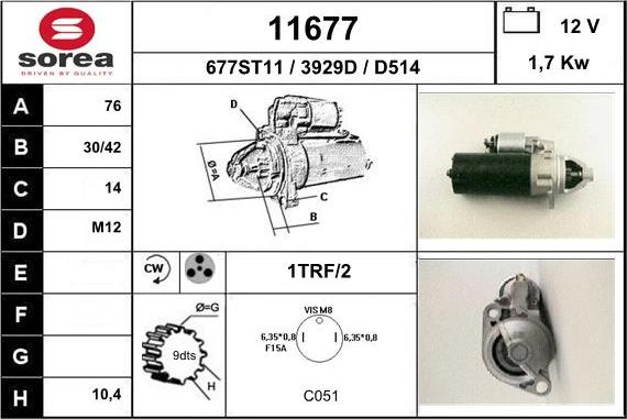 EAI 11677 - Starter aaoparts.ro