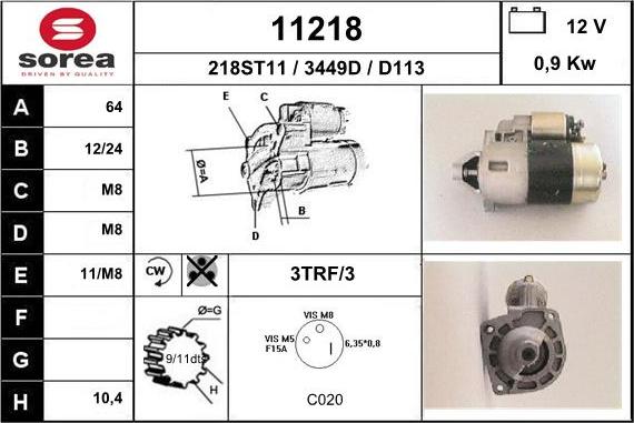 EAI 11218 - Starter aaoparts.ro