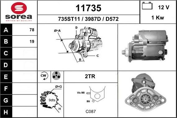 EAI 11735 - Starter aaoparts.ro