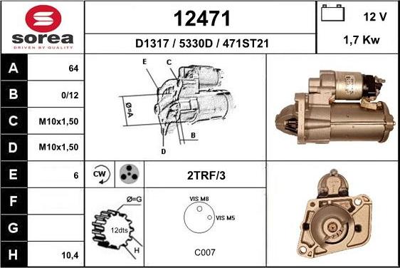 EAI 12471 - Starter aaoparts.ro