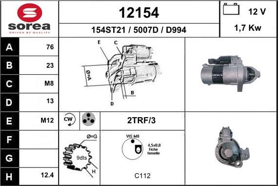 EAI 12154 - Starter aaoparts.ro