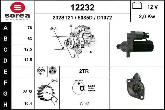 EAI 12232 - Starter aaoparts.ro