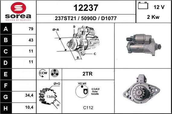 EAI 12237 - Starter aaoparts.ro