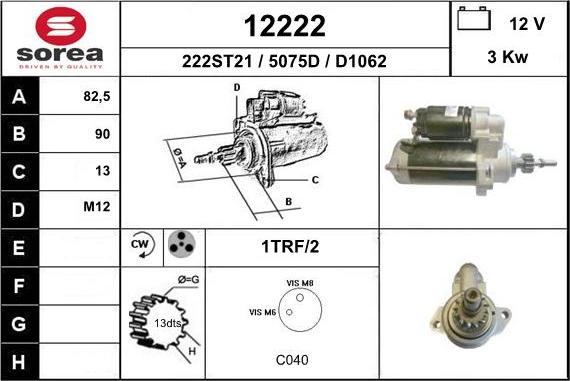 EAI 12222 - Starter aaoparts.ro
