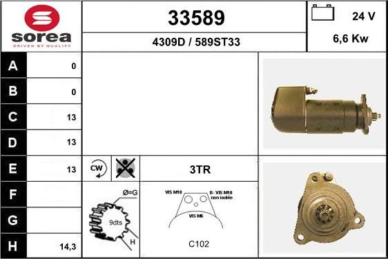 EAI 33589 - Starter aaoparts.ro