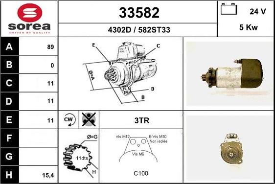 EAI 33582 - Starter aaoparts.ro