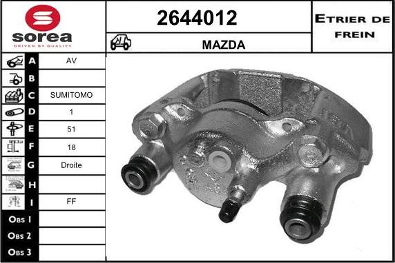 EAI 2644012 - Etrier frana aaoparts.ro
