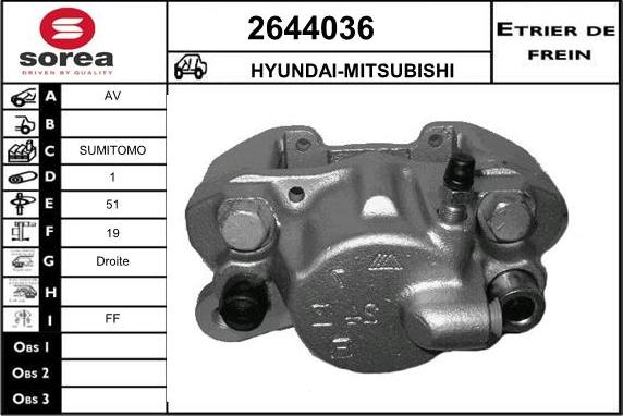 EAI 2644036 - Etrier frana aaoparts.ro