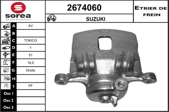 EAI 2674060 - Etrier frana aaoparts.ro