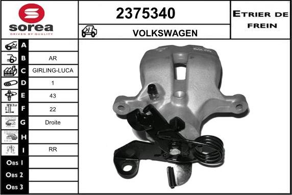 EAI 2375340 - Etrier frana aaoparts.ro