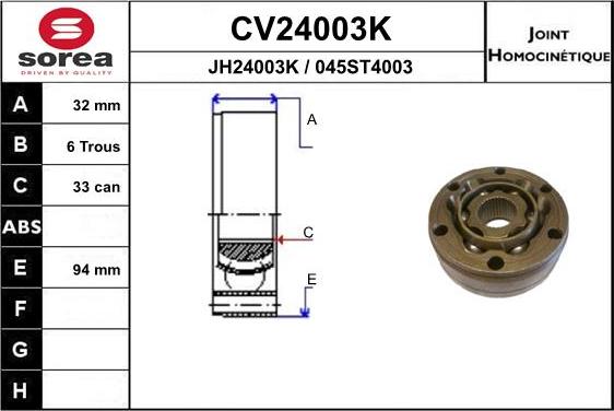 EAI CV24003K - Set articulatie, planetara aaoparts.ro