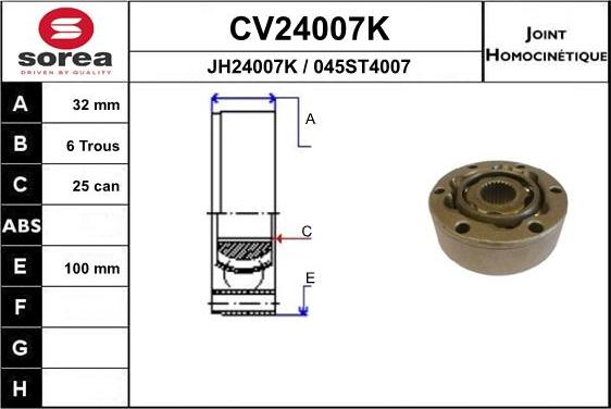 EAI CV24007K - Set articulatie, planetara aaoparts.ro
