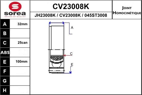 EAI CV23008K - Set articulatie, planetara aaoparts.ro