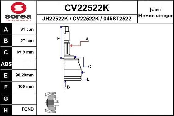 EAI CV22522K - Set articulatie, planetara aaoparts.ro