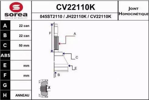 EAI CV22110K - Set articulatie, planetara aaoparts.ro