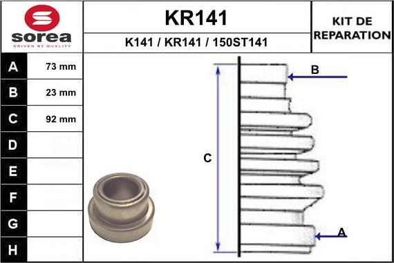 EAI KR141 - Burduf cauciuc, articulatie planetara aaoparts.ro