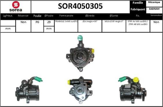 EAI SOR4050305 - Pompa hidraulica, sistem de directie aaoparts.ro