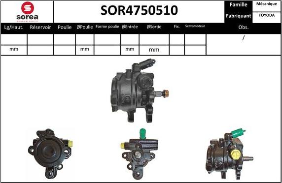 EAI SOR4750510 - Pompa hidraulica, sistem de directie aaoparts.ro