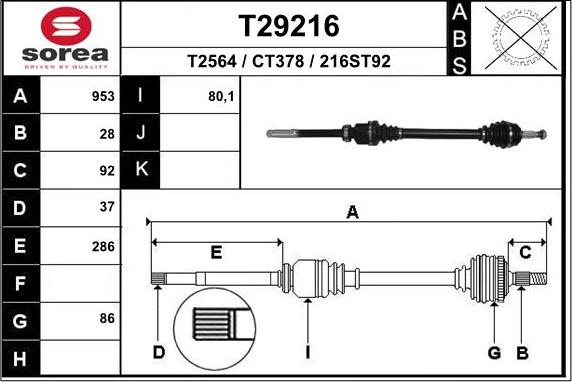 EAI T29216 - Planetara aaoparts.ro