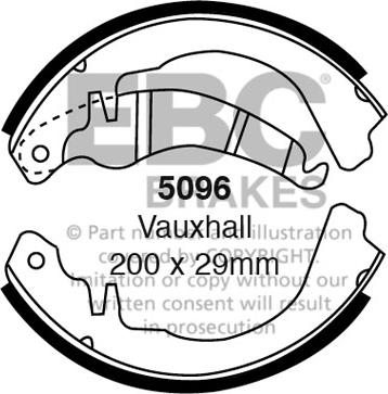 EBC Brakes 5096 - Set saboti frana aaoparts.ro
