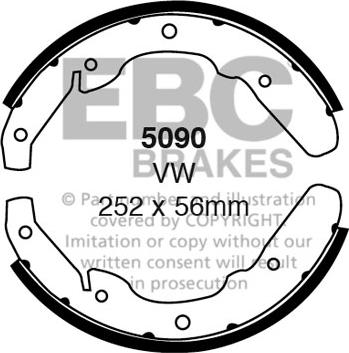 EBC Brakes 5090 - Set saboti frana aaoparts.ro