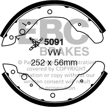 EBC Brakes 5091 - Set saboti frana aaoparts.ro