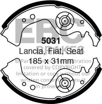 EBC Brakes 5031 - Set saboti frana aaoparts.ro