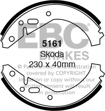 EBC Brakes 5161 - Set saboti frana aaoparts.ro