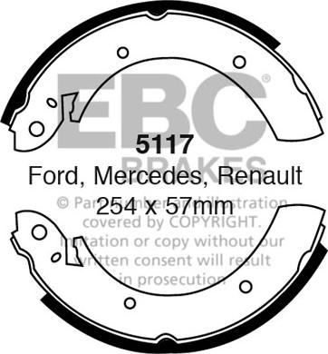EBC Brakes 5117 - Set saboti frana aaoparts.ro