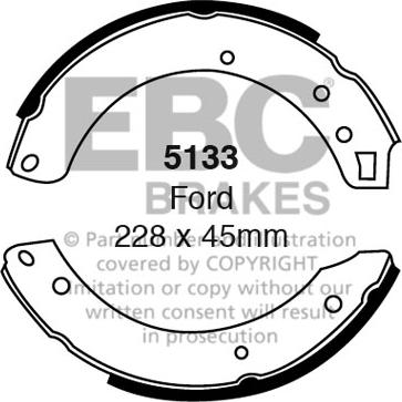 EBC Brakes 5133 - Set saboti frana aaoparts.ro