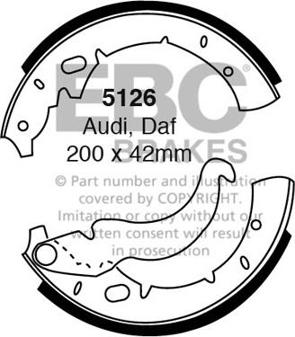 EBC Brakes 5126 - Set saboti frana aaoparts.ro