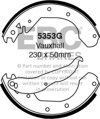 EBC Brakes 5353G - Set saboti frana aaoparts.ro