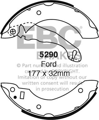 EBC Brakes 5290 - Set saboti frana aaoparts.ro
