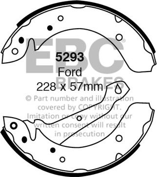 EBC Brakes 5293 - Set saboti frana aaoparts.ro