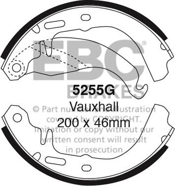 EBC Brakes 5255G - Set saboti frana aaoparts.ro