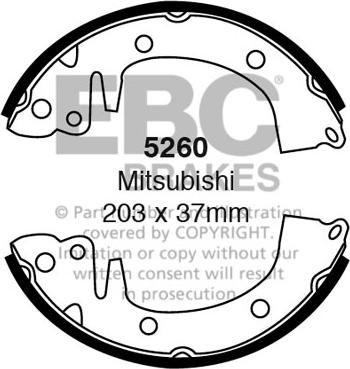 EBC Brakes 5260 - Set saboti frana aaoparts.ro