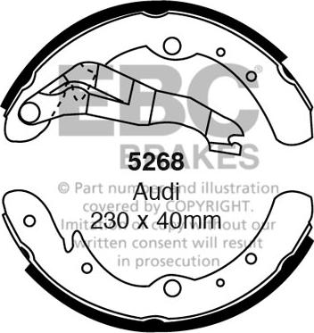 EBC Brakes 5268 - Set saboti frana aaoparts.ro