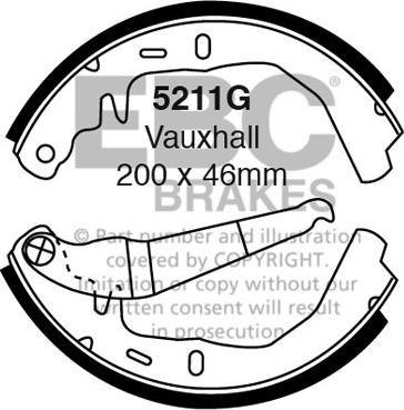 EBC Brakes 5211G - Set saboti frana aaoparts.ro