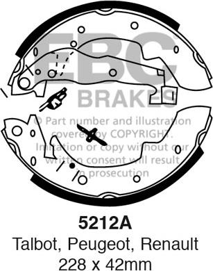 EBC Brakes 5212A - Set saboti frana aaoparts.ro