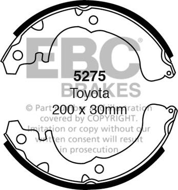 EBC Brakes 5275 - Set saboti frana aaoparts.ro