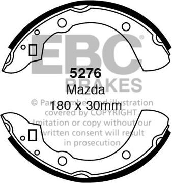 EBC Brakes 5276 - Set saboti frana aaoparts.ro